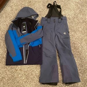 Descente kids ski jacket and bib